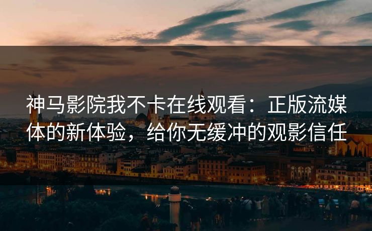 神马影院我不卡在线观看：正版流媒体的新体验，给你无缓冲的观影信任