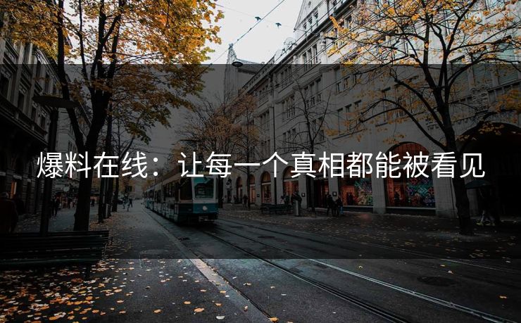 爆料在线：让每一个真相都能被看见